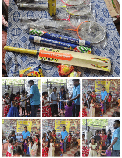 PROVIDED PLAYKITS FOR SHELTER HOME HOMELESS CHILDREN