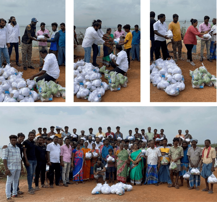 Provided 100 Fishing Nets for the Tribal communities in Gummidipoondi