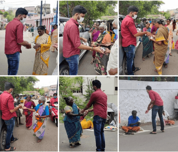 FOOD PROVIDED TO ROADSIDE PEOPLES