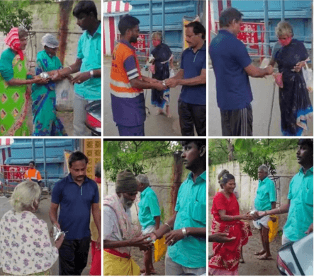 FOOD DISTRIBUTION FOR MANDOUS CYCLONE AFFECTED AREA ROAD-SIDE PEOPLES