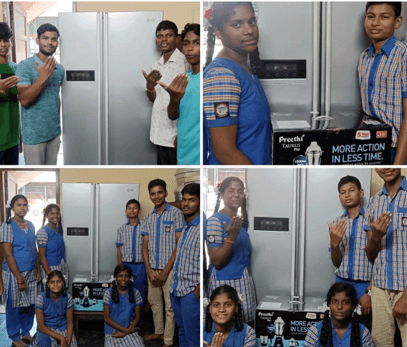 MIXER GRINDER & FRIDGE SPONSORED FOR HEARING & SPEECH IMPAIRMENT STUDENTS