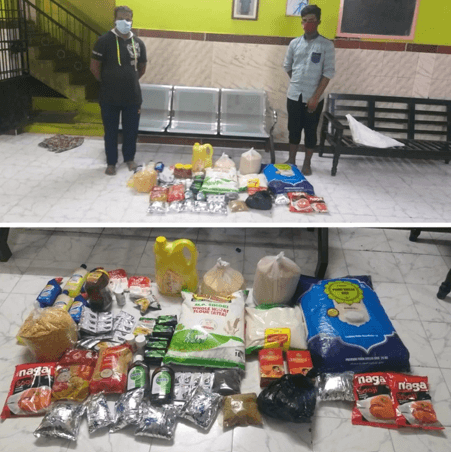 PROVIDED ONE MONTH GROCERY KITS TO A CHILDREN HOME AT THIRUVANMIYUR