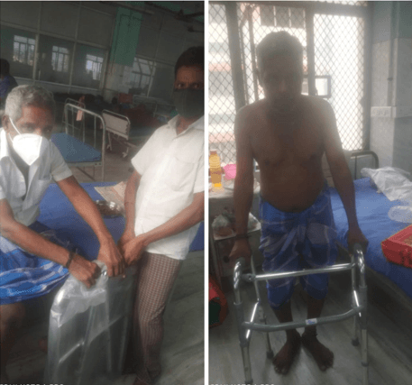 SUPPORTED MEDICAL AID FOR MR.SELVARAJ (WALKER)