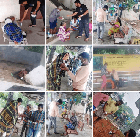 DISTRIBUTED FOODS FOR THE ROADSIDE PEOPLES (CHENNAI HEAVY RAINS)