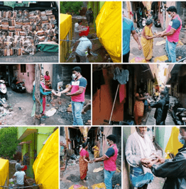 DISTRIBUTED RELIEF MATERIALS FOR THE ROADSIDE PEOPLES IN THIRUVANMIYUR & ROYAPURAM (CHENNAI HEAVY RAINS)