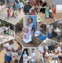 DISTRIBUTED RELIEF MATERIALS FOR THE THAYANUR VILLAGE (PROVISIONS AND VEGITABLE)