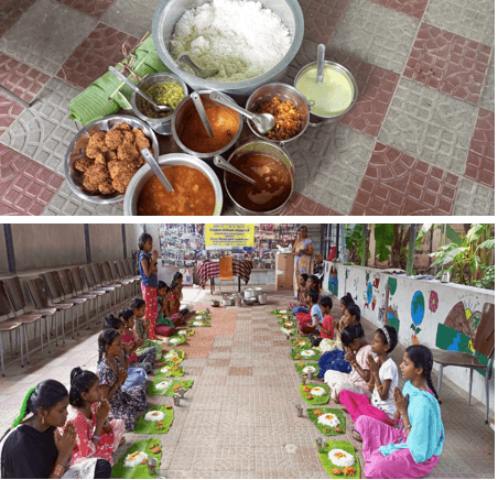 Provided Special Lunch for the Nandavanam Girl shelter Home