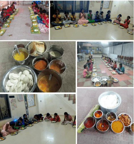 Provided Special Lunch and Dinner for the Nandavanam Girl shelter Home