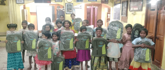 Provided School bags to the Tambaram home childrens