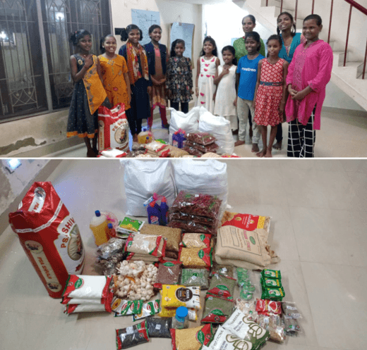 Provided Grocery items  to the Nandavanam Shelter home at Kolathur